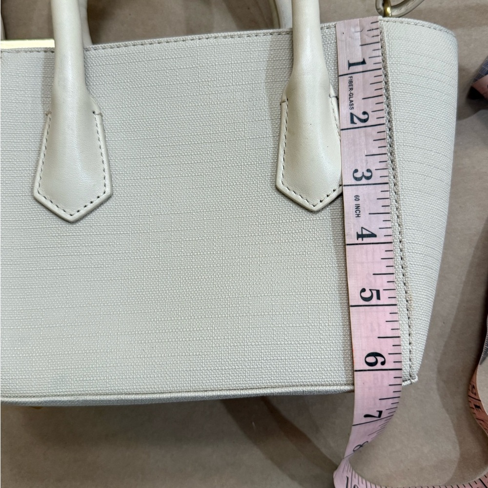 Retired Dagne Dover Tiny Tote in Linen Women's Handbag - Picture 12 of 16